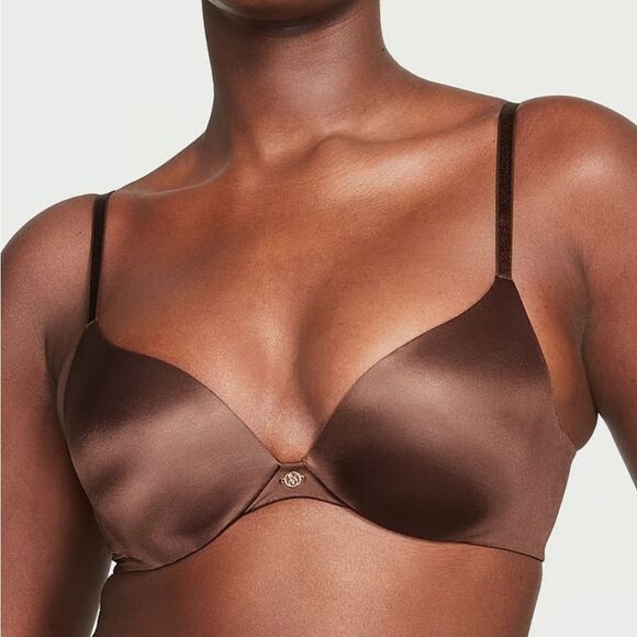 NEW Victoria's Secret dark brown So Obsessed smooth‎ push up bra 36C - Picture 1 of 9
